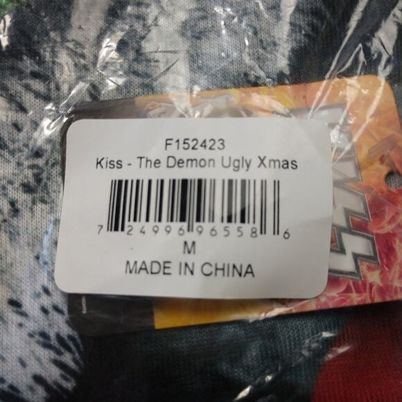 NWT Kiss Faux Real Ugly Christmas Tee size Medium - Picture 11 of 12